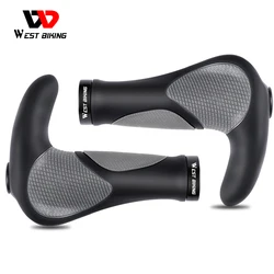 WEST BIKING MTB Bike Grips Anti-slip Shock Absorption Ergonomic Bicycle Handlebar Cover Bar End Plugs Cycling Accessories