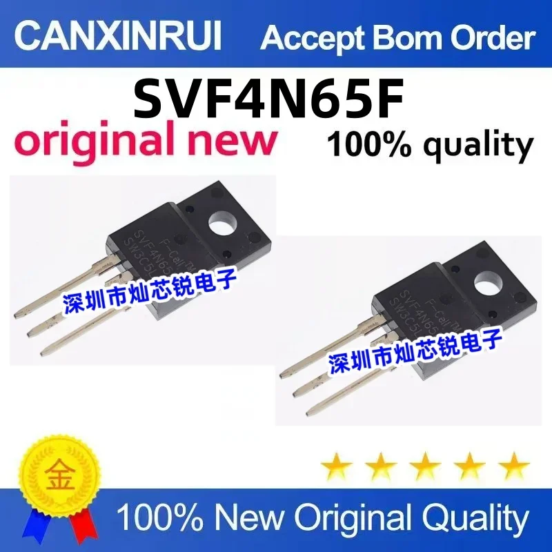 (5-100 pieces)New stock SVF4N65F TO-220 plastic sealed transistor field-effect transistor