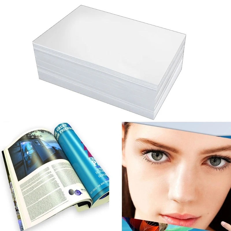 50Pcs/set Double Sided Photo Glossy Photographic High-Gloss Waterproof Paper For Inkjet Printer Photographic Paper