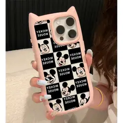 Disneys Mickeys Minnies Mouses Lovely Cartoon Phone Case For iPhone 15 14 13 12 11 Pro Max XR XS MAX Y2K Anti Fall Back Cover