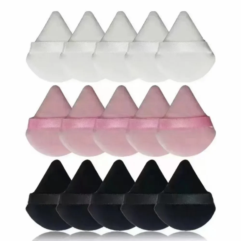 Velvet Makeup Sponge, Triangle Powder Puff, esponja de rosto macio, contorno dos olhos, sombra, ferramenta cosmética lavável, 15pcs