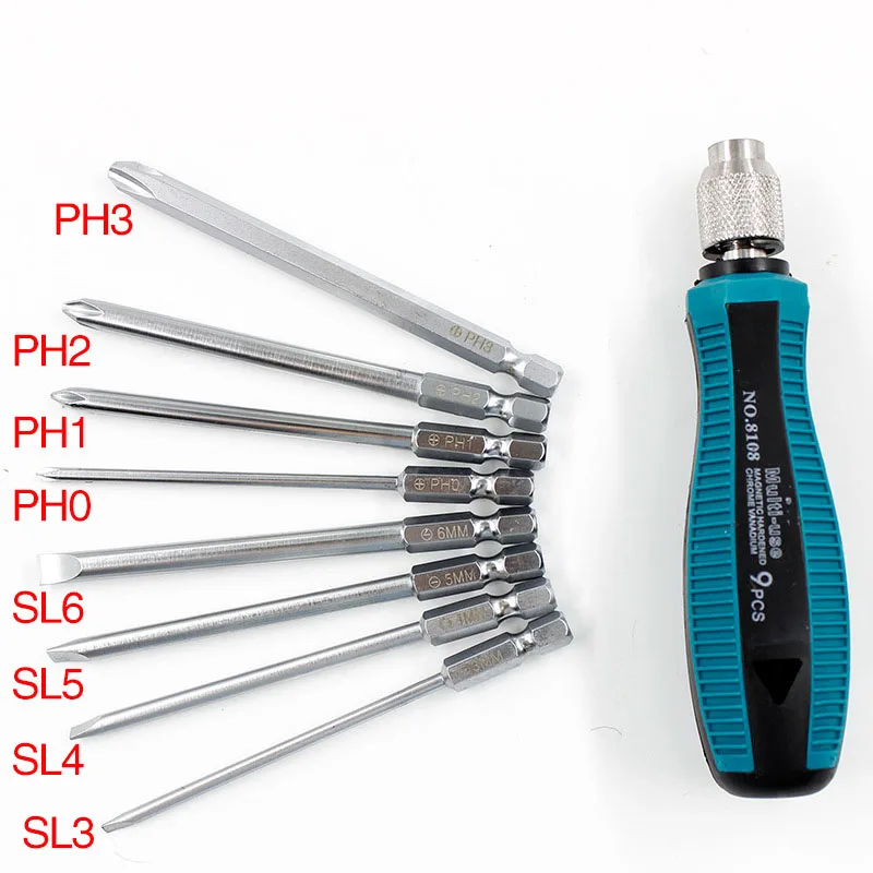 

B50 Precision Screwdriver Set 9Pcs/set Phillips / Slotte Multitool Screwdrivers With Magnetic Repair Hand Tools