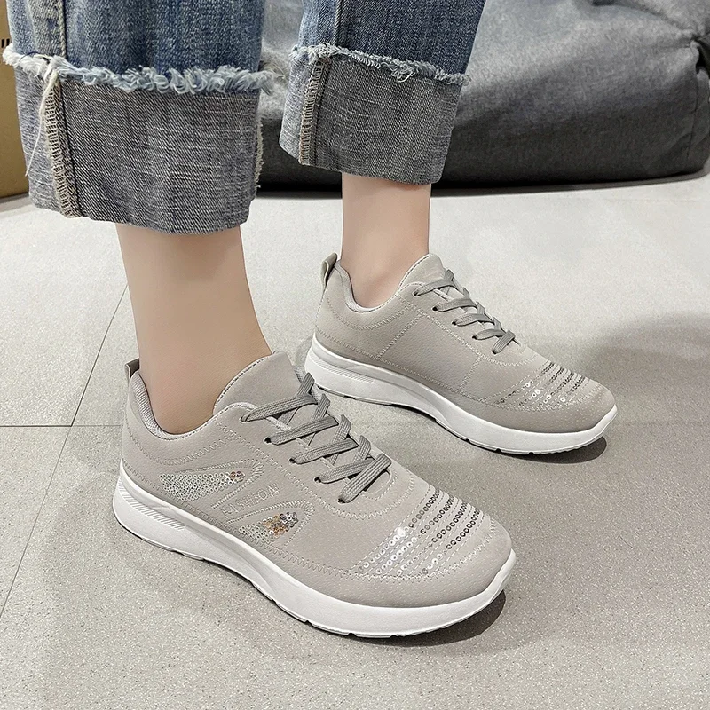 Spring Women's Casual Shoes New Lace Up Platform Shoes for Women Outdoor Durable Women's Sneakers Fashion Light Waking Shoes