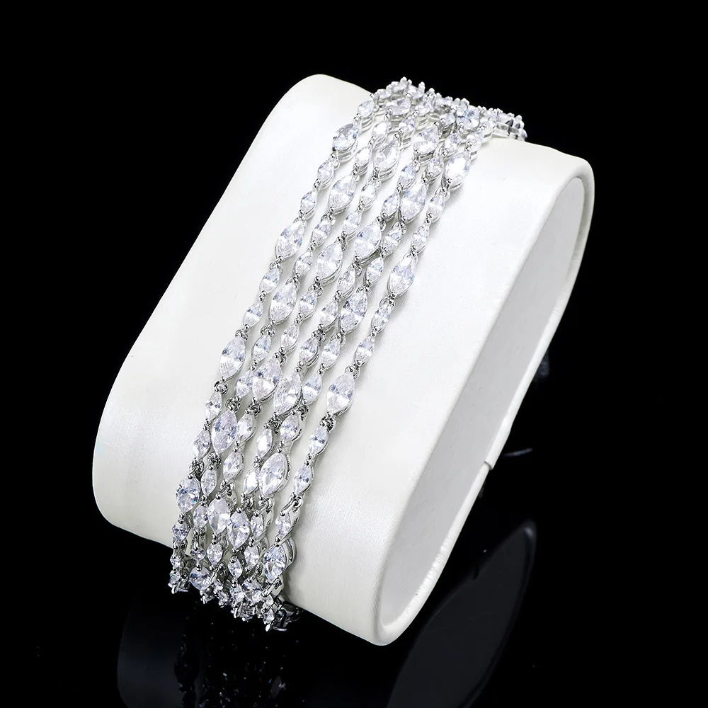Ujove Bracelet For Women  Hand Make Multilayer Bracelets Bangle Cubic Zirconia Jewellery Party Wed Bridal Women's Accessories