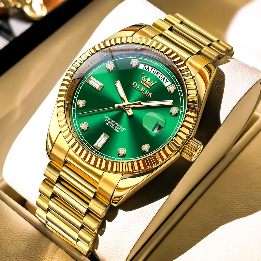 

OLEVS 6736, автоматические механические наручные часы для мужчин, водостойкий ремешок из нержавеющей стали с автоматической датой, аналоговый светящийся роскошный мужской подарок
