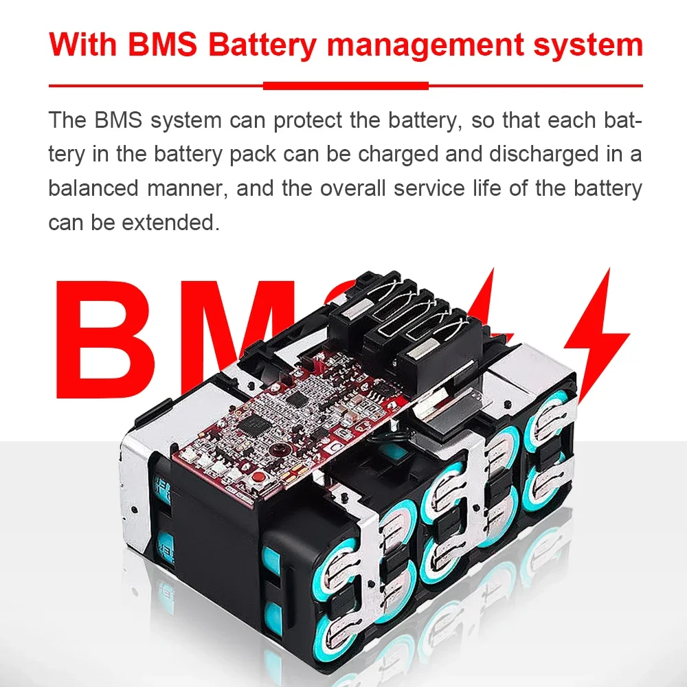 Camason m18 battery for milwaukee M18 Series Power Tools Rechargeable 18V Li-Ion Batteries Replacement M18B6 Sufficient Capacity