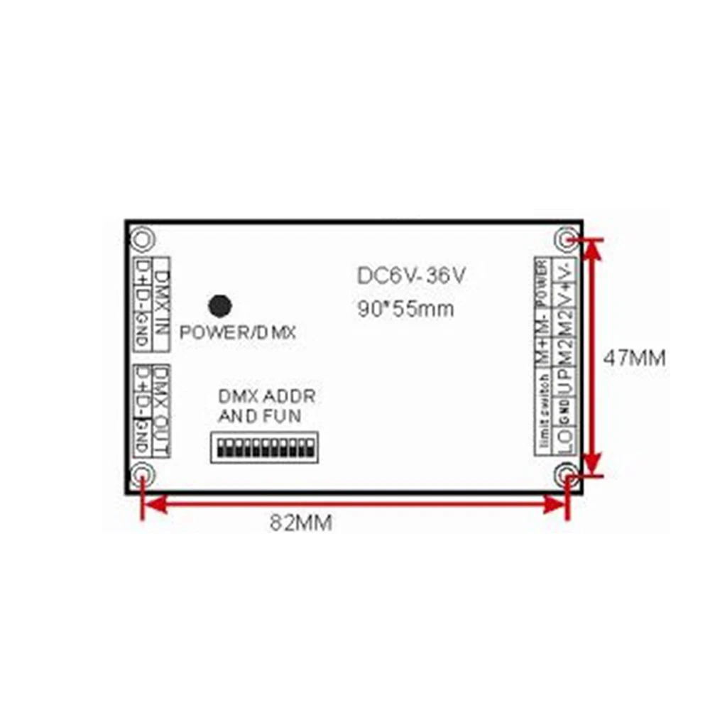 Imagem -05 - Forward And Reverse Motor Velocidade Controller Regulador de Velocidade com Função Limite Dc6v36v Dmx512 Ajustável