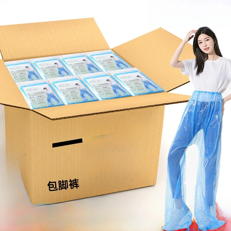 

Утолщенные длинные одноразовые дождевые штаны с полной защитой от воды, комплект для путешествий и рафтинга, для мужчин и женщин, для велоспорта.