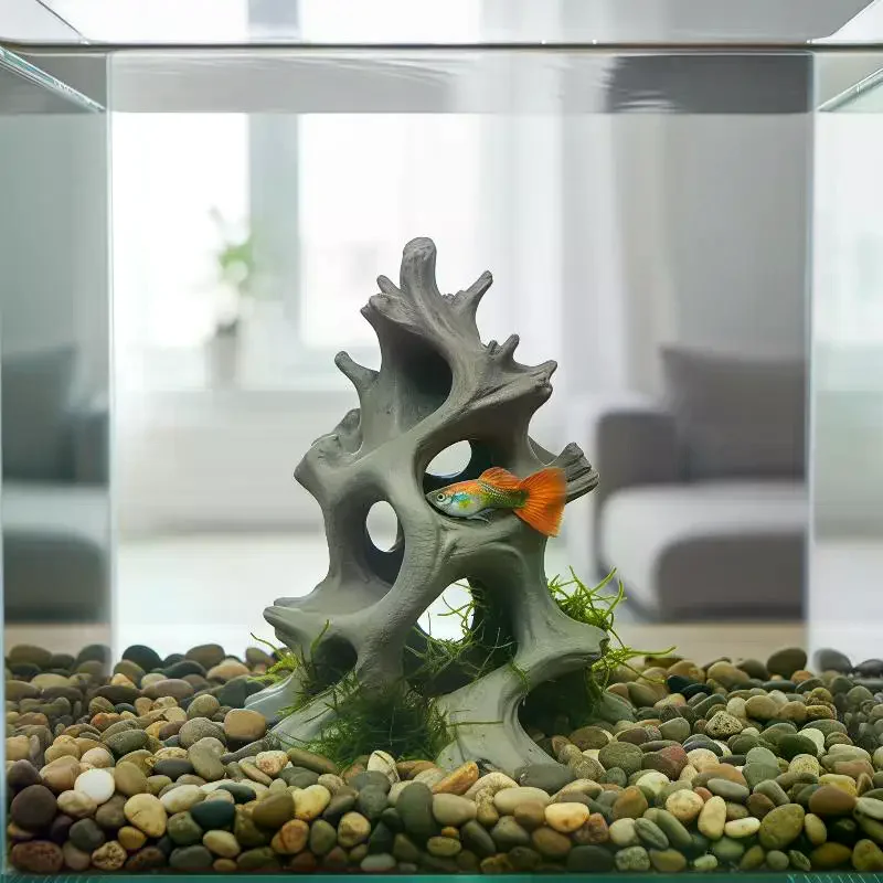Hidden Multi-Hole Driftwood Aquarium Ornaments Driftwood Fish Caves Aquarium Decor Fish Hideout For Breeding Hiding Caves Decor