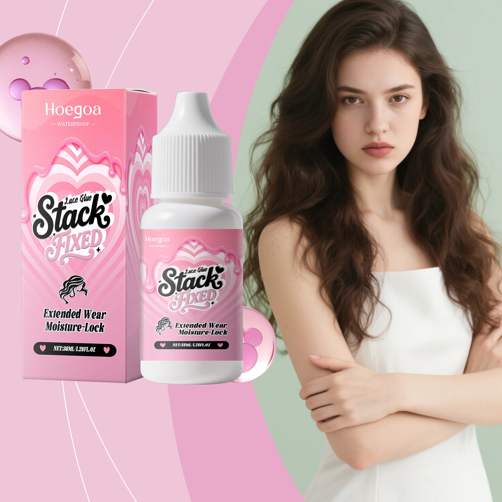 

Lace Wig Styling Glue - Mild Formula Waterproof Sweatproof Natural Hold Portable Easy Use Strong Wig Adhesive for Secure Fit