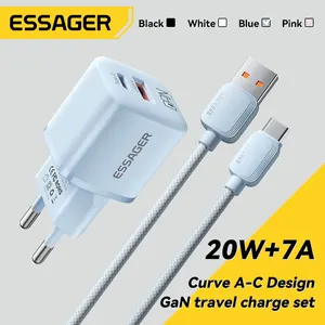 Essager 20W Pengisi Daya USB Tipe C PD Pengisi Daya Cepat Ponsel QC 3.0 Pengisi Daya Cepat untuk Pengisian Daya iPad Mini iPhone 14 13 12 11 Pro Max 12 pengisi daya ipad penjualan terbaik - №