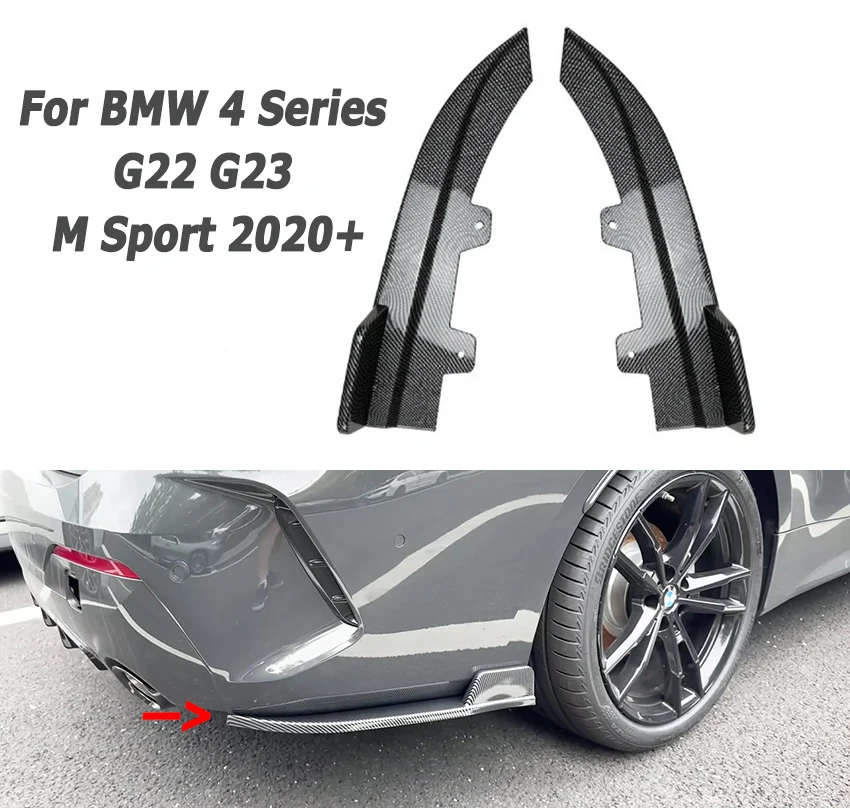 

Car Rear Wrap Corner for BMW 4 Series G22 G23 M Sport 2020+ Rear Side Splitter Diffuser Spoiler Auto Aftermarket Parts