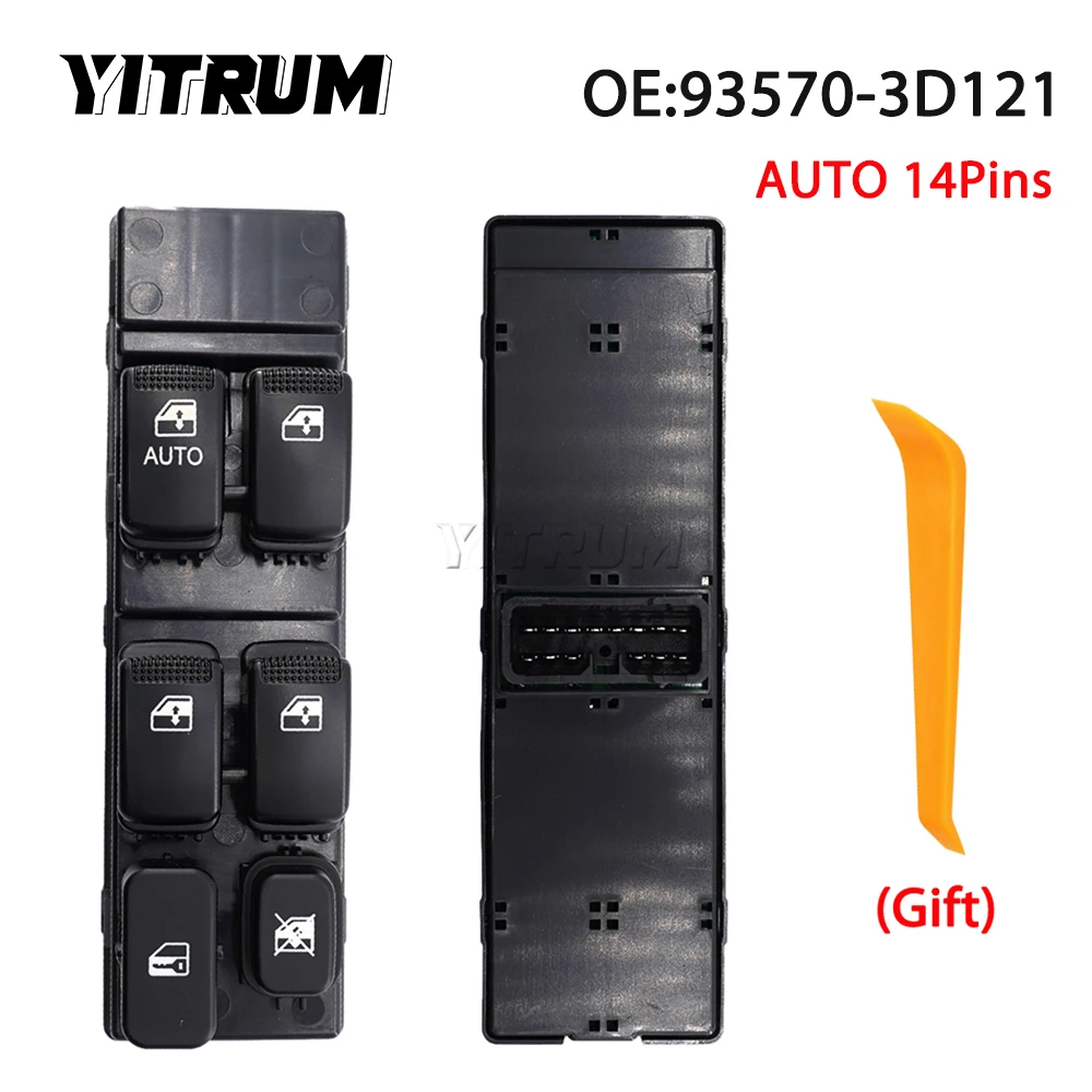 

YITRUM 93570-3D121 935703D121 New Power Window Master Switch Button For 2003 2004 2005 Hyundai Sonata GLX LX GLS 4-Door