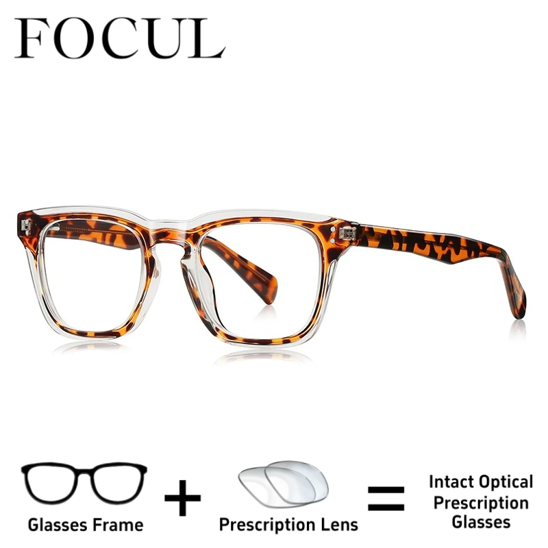 

FOCUL Transparent Photochromic Myopia Eyeglasses UV Protection TR90 AntiBlue Ray Glasses Custom Prescription Optical Eyewear