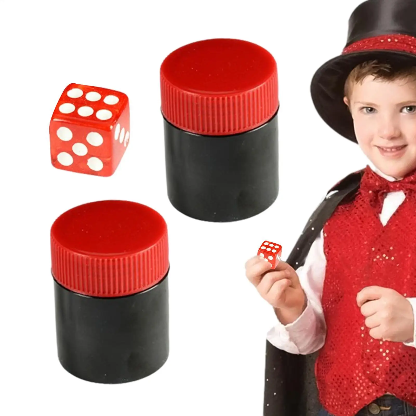 マジックダイスゲーム 面白いダイスおもちゃ 楽しい子供向けいたずらギフト、マジックショーのための簡単なクローズアップトリック小道具 実用的なジョーク