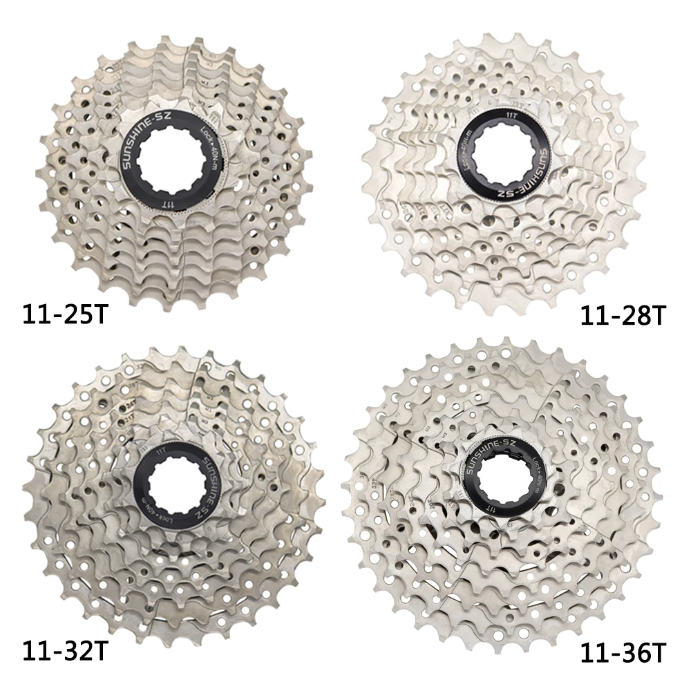 KMC X8 8 Speed MTB Road Bike Chain 8V SUNSHINE-SZ HG Cassette 11-25T/28T/32T/36T40T/42T/46T for Shimano Sram Bicycle Parts