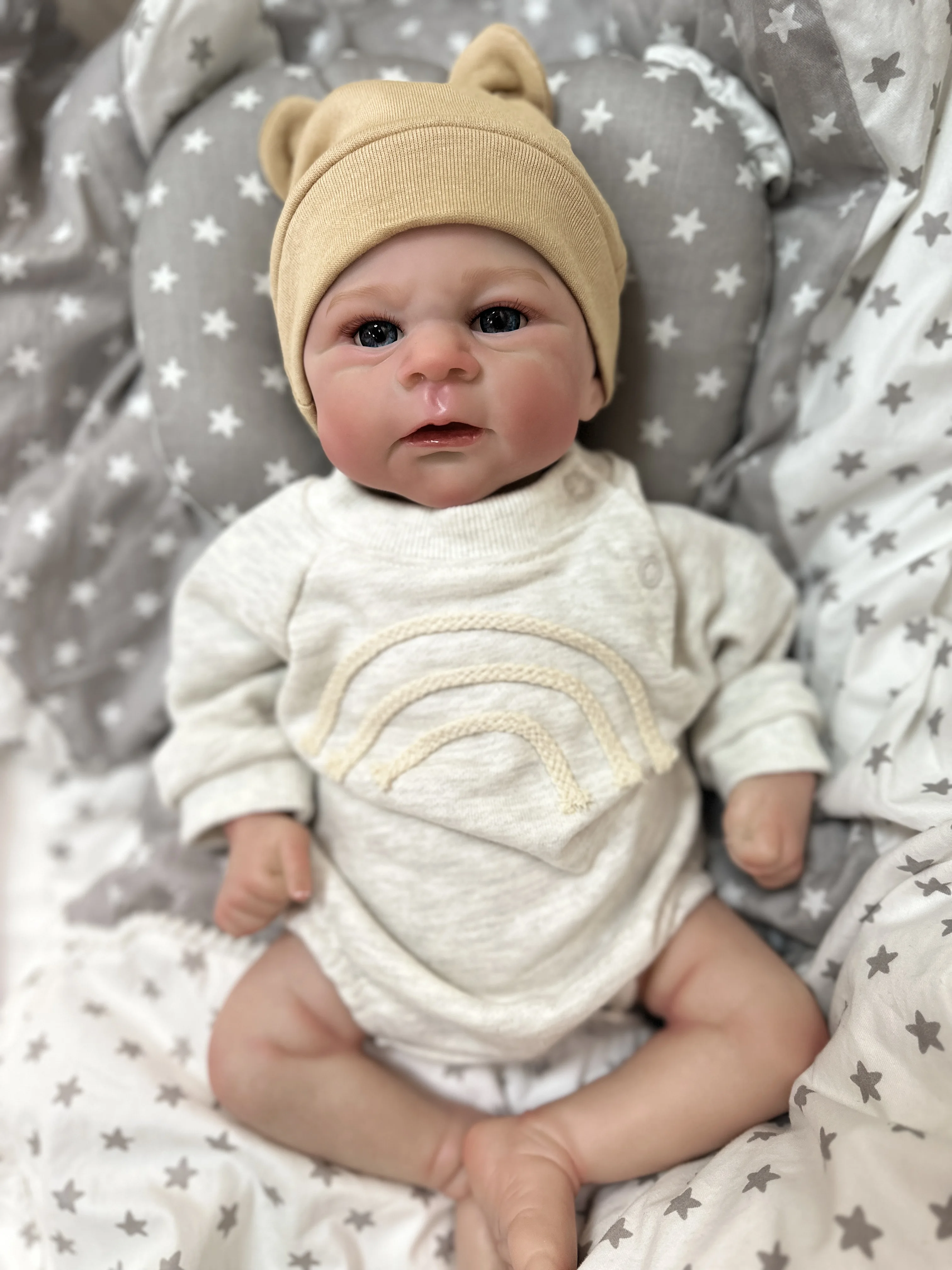 

Cokela 48CM / 19inch Realistic Baby Doll Cute Vinyl Doll Real Soft Touch Kid Toy Doll Silicone Reborn Baby Kid Xmas Gift