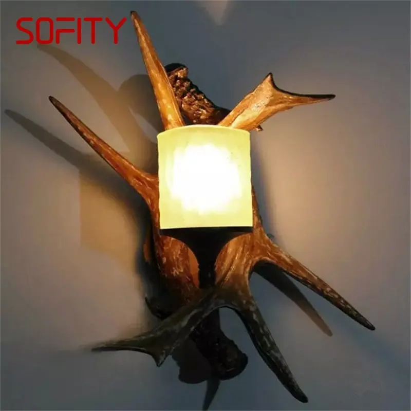 

BUNNY Modern Interior Wall Lights Creative Antlers Internal Sconce Led Lamps Decor Home Living Bedroom Bedside