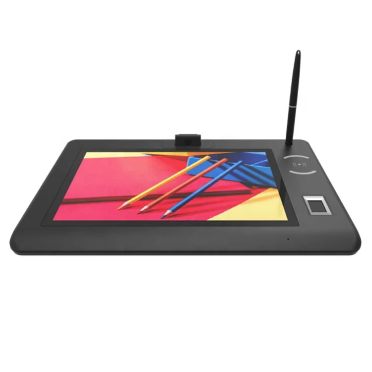 10 Inch LCD Monitors Electronic Drawing Tablet Writing Screen Sign Pad with Fingerprint Card Reader