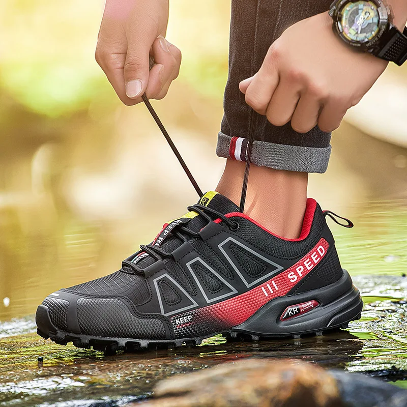 

Men's New Hiking Boots Lightweight Casual Sports Shoes Comfortable And Trans Sportive Outdoor Walking Footwear