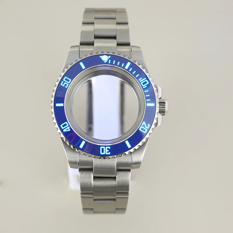 20ATM غواص 40 مللي متر حافظة ساعة عالية الجودة C3 الحافة الياقوت الزجاج ل SUB NH35 NH36 NH34 Miyota8215 Eta2824 حركة المحار حزام #4