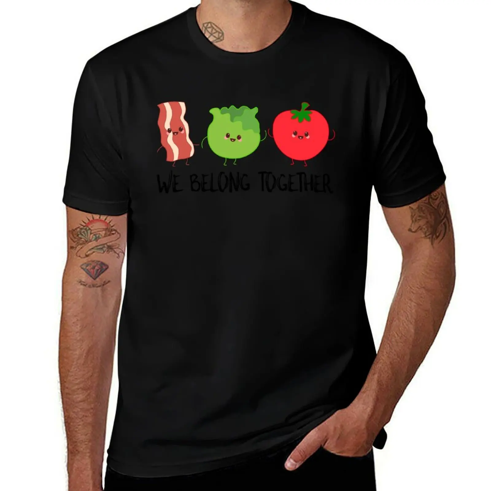 BLT Bacon Lettuce and Tomato We Belong Together T-Shirt t shirts for man cotton soft T-Shirt