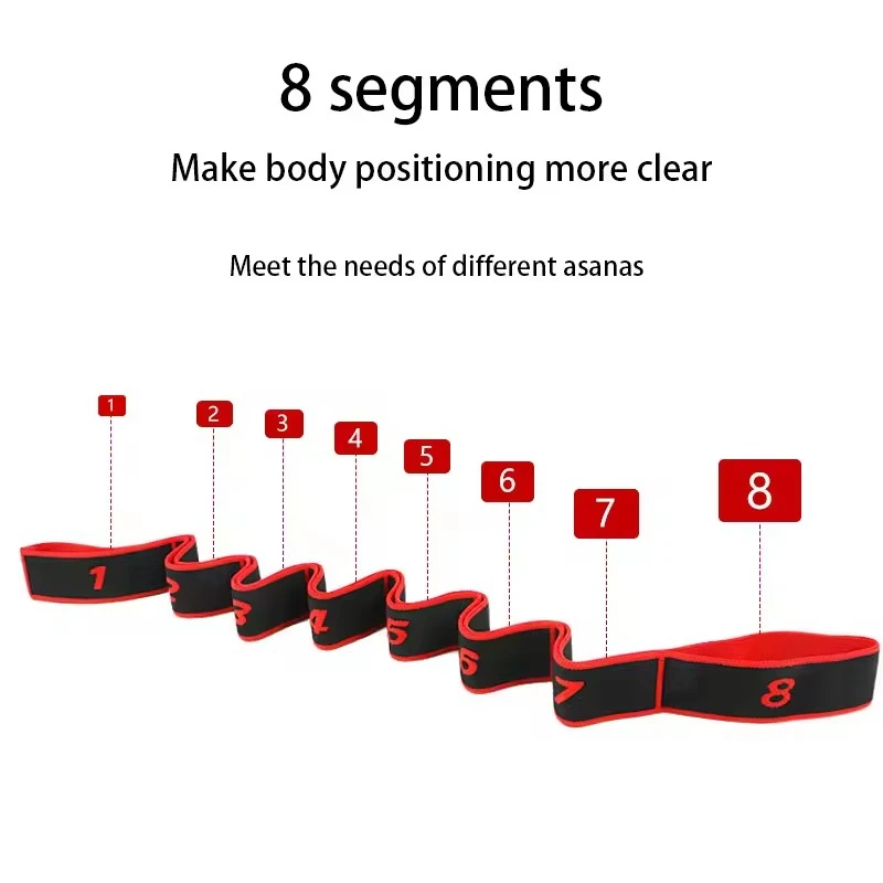 حزام اليوغا لممارسة اللياقة البدنية مع مقياس للفتيات، حزام مقاومة للرقص اللاتيني المرن