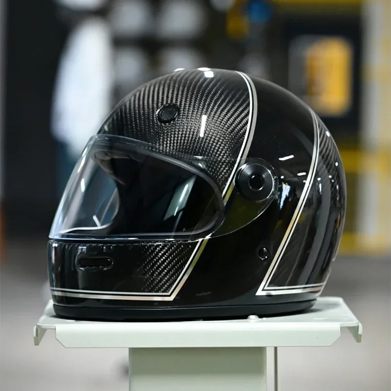 The product can be customized .carbon fiber retro helmet, knight riding