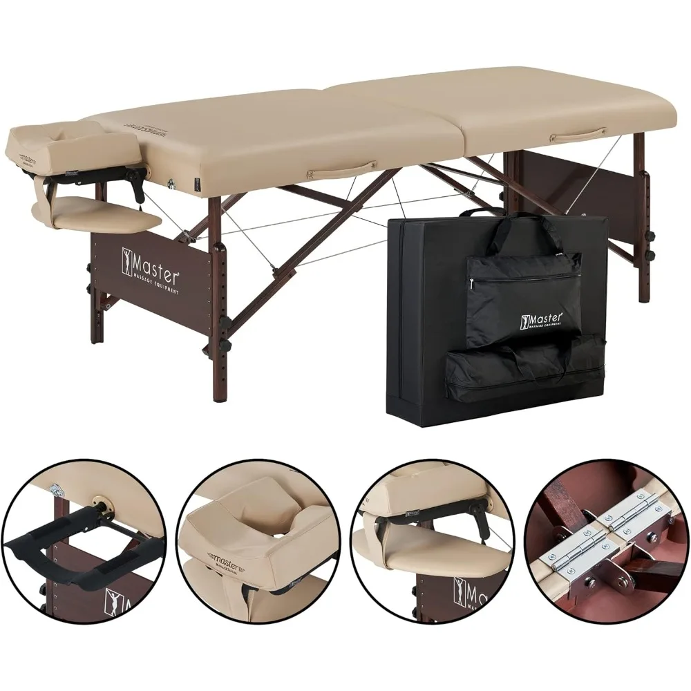 Portable massage bed, 84 inch wide eyelash, facial bed, SPA bed, height adjustable storage handbag massage