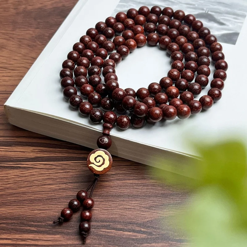 Pterocarpus Santalinus Old Materials 8mm round Beads 108 pcs DIY Retro Style Men's and Women's Bracelets Beads Crafts