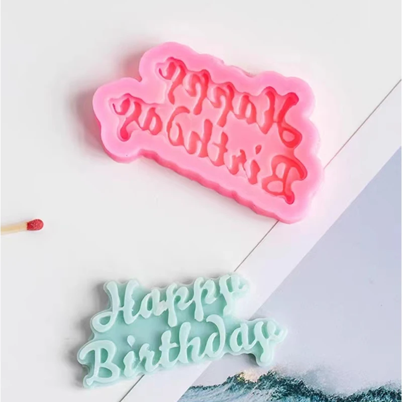 Happy Birthday Silicone Mold for Candle Making Chocolate Diy