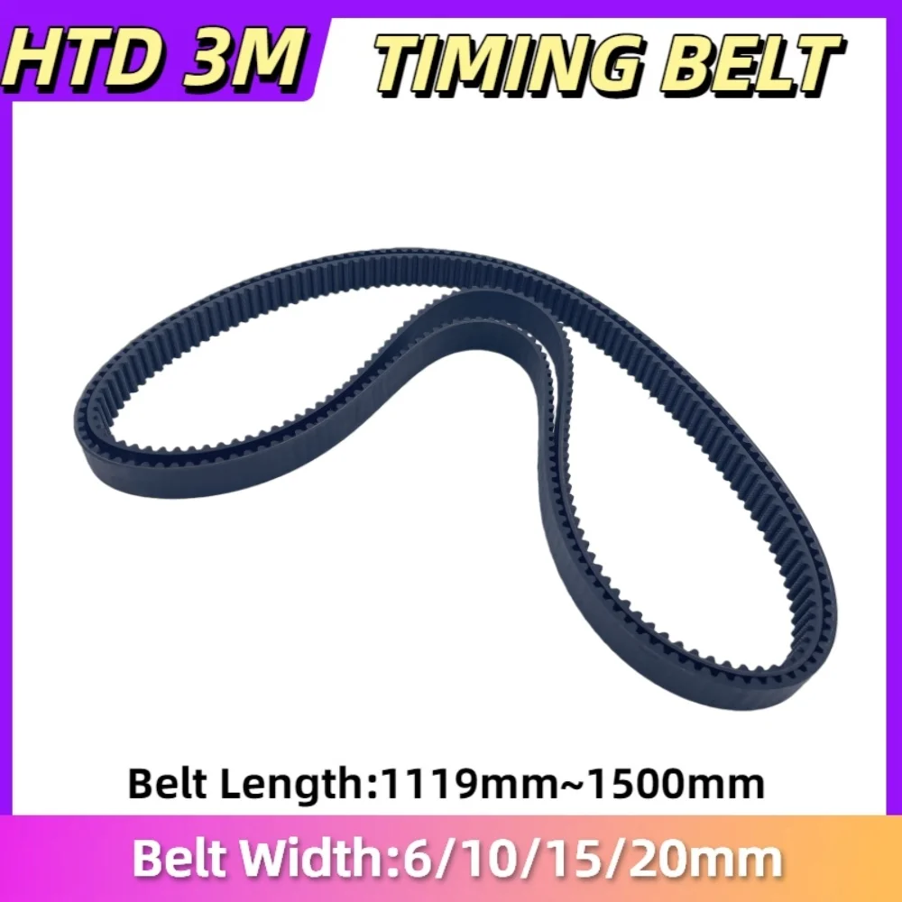 HTD 3M Timing Belt Length1119 1125 1140 1170 1200 1209 1263 1335 1344 1359 1374 1500mm Belt Width 6~20mm HTD 3M Closed Loop Belt