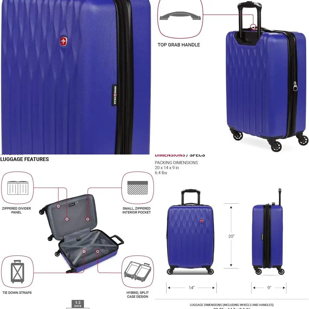 

SwissGear 8018. Расширяемая ручная кладь с твердым корпусом.