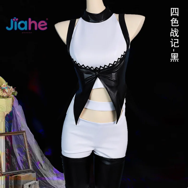 Anime RWBY Blake Belladonna costume cosplay Giacca di pelle pantaloni copricapo set di gambe set di oggetti di scena Halloween nuova uniforme sexy da donna