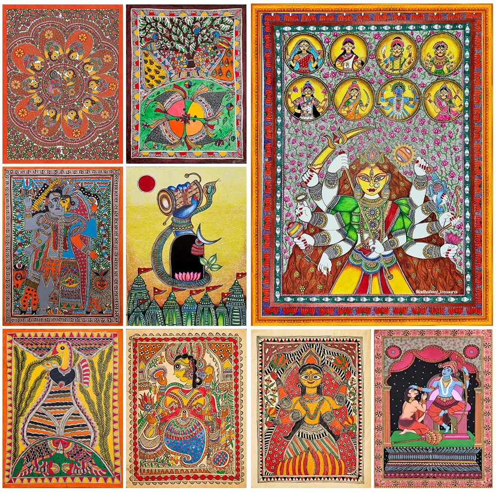 

Religion Goddess Kali Abstract Posters Prints Wall Pictures For Living Room Nordic Poster Wall Art Canvas Painting Unframed