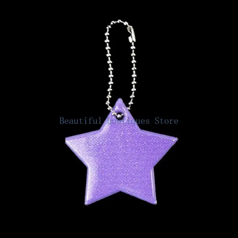 U4LF 5 PCS Star Reflector for Key Ring Safety Keychain for Strollers Wheelchair