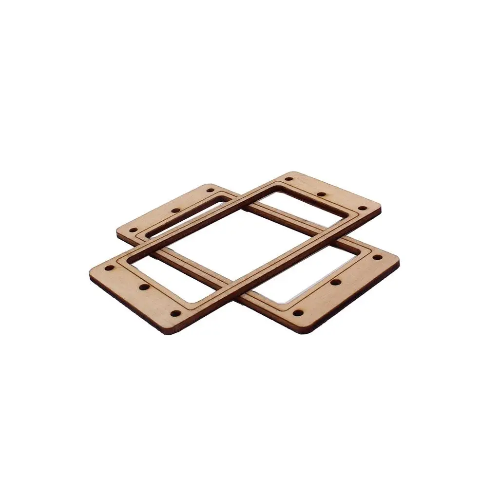 

Humbucker Pickup Ring Flat Mount Wood Frame Kit Electric Guitar Pickup Parts for Bass Guitar Pickup Part Kit