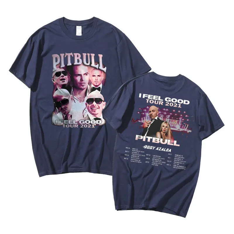 Mr. Worldwide Hip Hop Rapper Pitbull Print T-shirts Summer Men Women Harajuku Cotton T-shirt Short Sleeve Male Streetwear