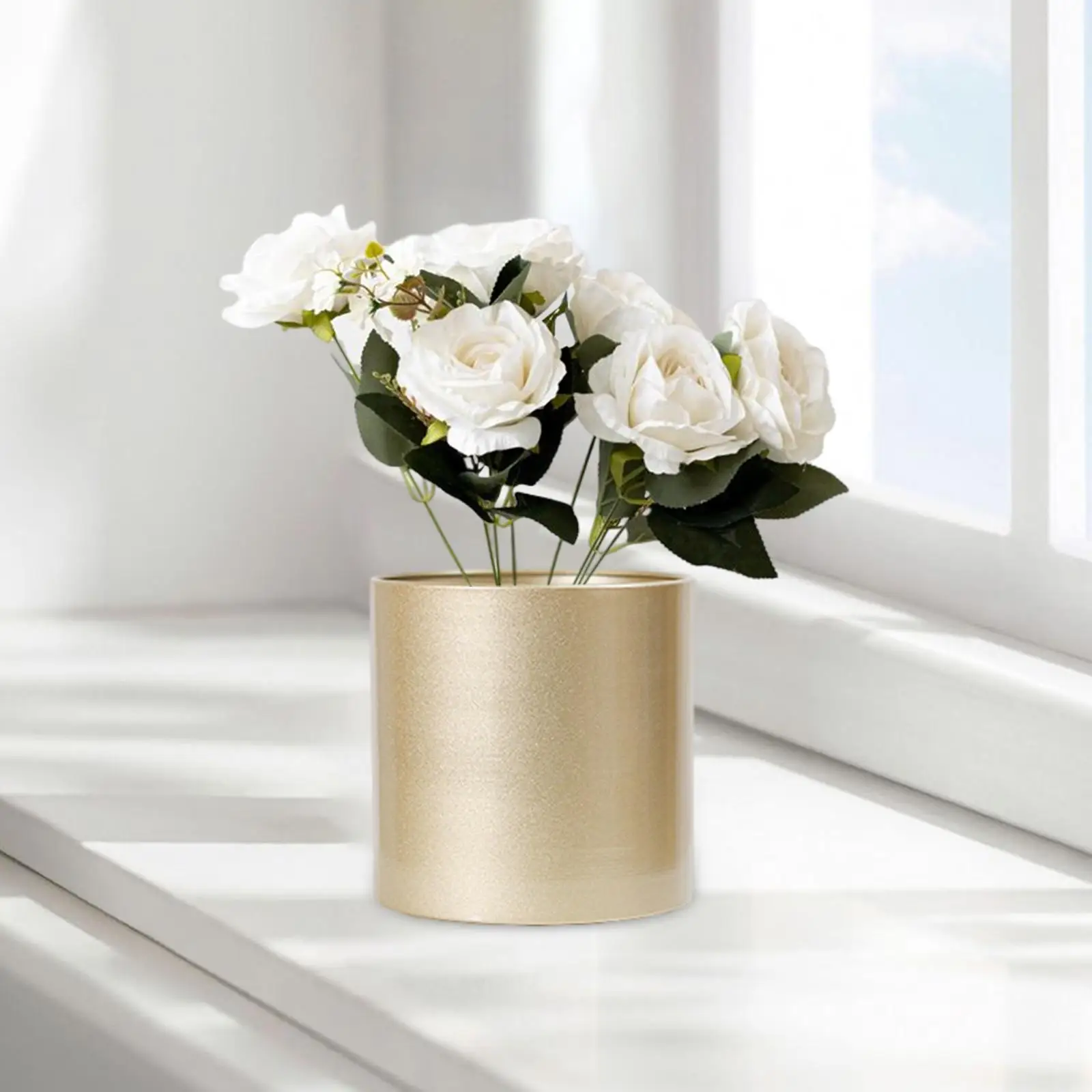 

New Year Flower Pots,Planter Pot,Flower Bucket Decorative,Metal Table Ornament Chinese Flower Decoration Pot for Living Room