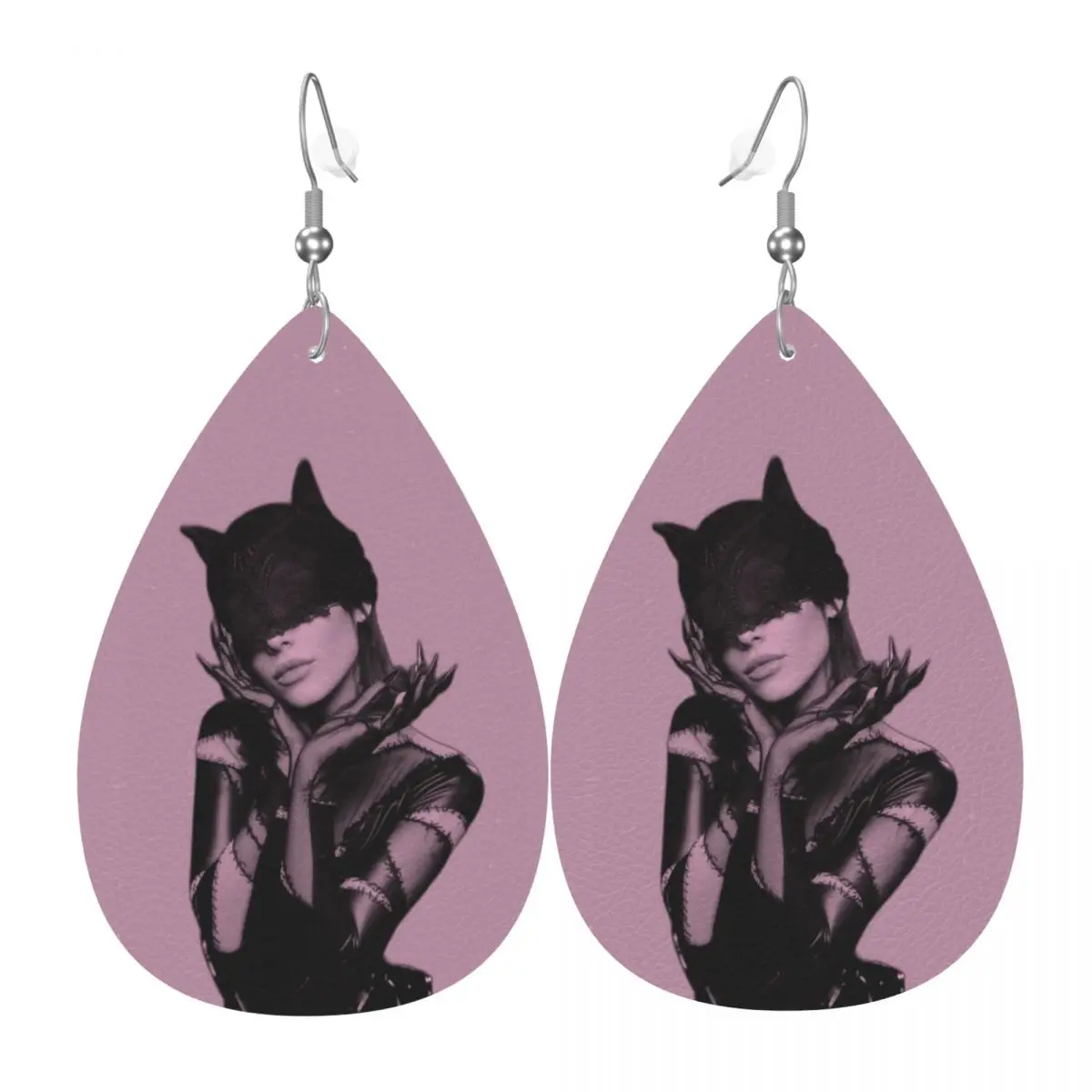 

Custom G-Grande A-Ariana Leather Teardrop Earrings Personalized For Women Vintage Jewelry Accessories For Valentine's Day