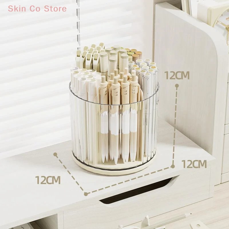 [CO]360° Rotating Desktop Pen And Makeup Brush Holder With Convenient Drawer Cosmetic Storage Box Large-Capacity Supplies[CO] view 6