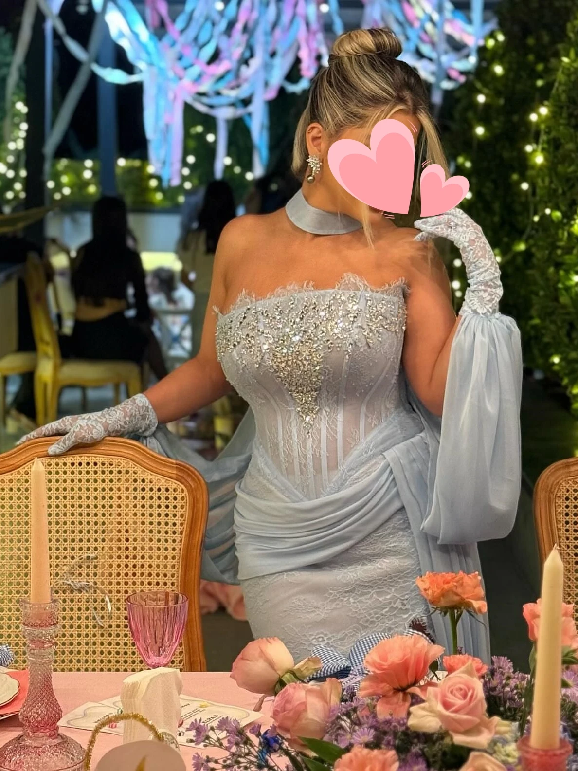 다른 스타일의 우아한 빈티지 스윗 블루 머메이드 레이스 비즈 시폰 슬릿 맞춤형 정장 행사 프롬 드레스 이브닝 파티 가운