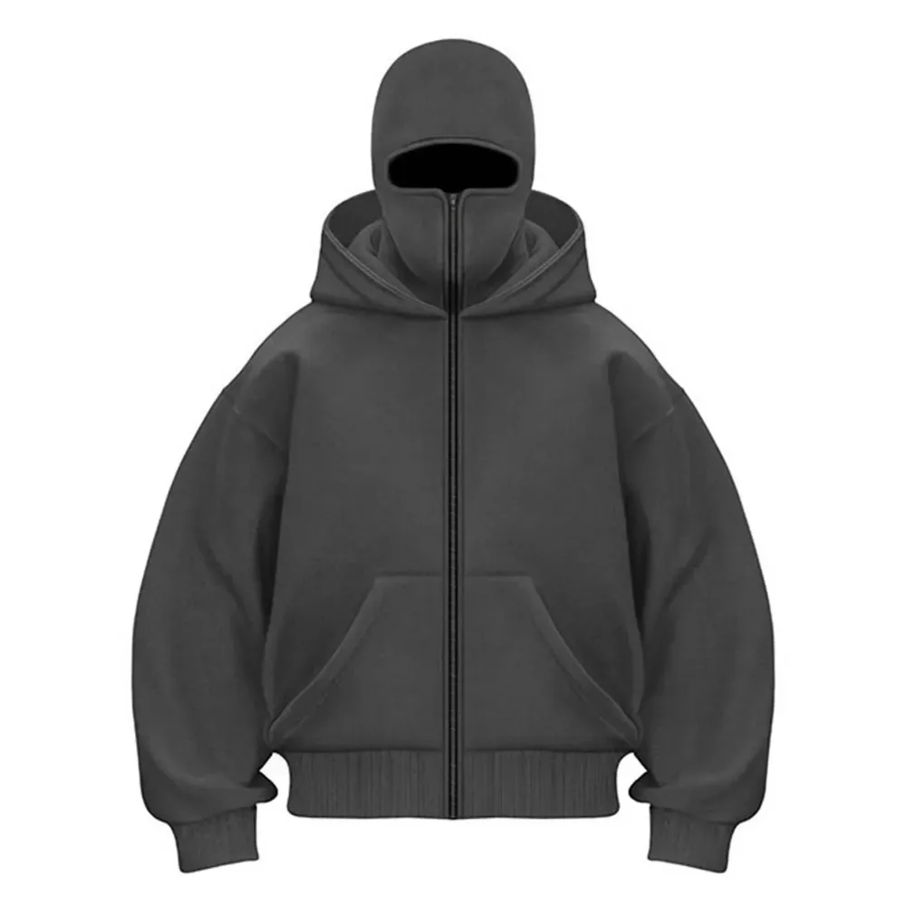 Otoño/Invierno nuevos sombreros dobles para hombres y mujeres cremallera a prueba de viento y cálido pareja Hip Hop deportes Top