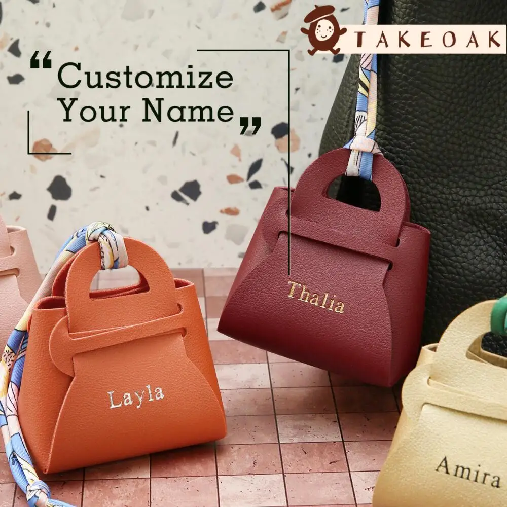 Custom Name Mini Pendant Bag Personalized Print Hanging Decor Bag for Handbag Accessories Custom Name Mini Hanging Decor Bag