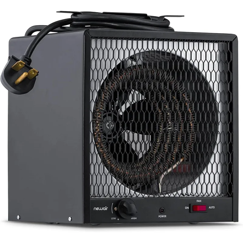 NewAir Portable Electric Garage Heater (240V) Heats Up to 600 sq. ft. with 6-Foot Cord Wrap and Carrying Handle | 5600 Watt