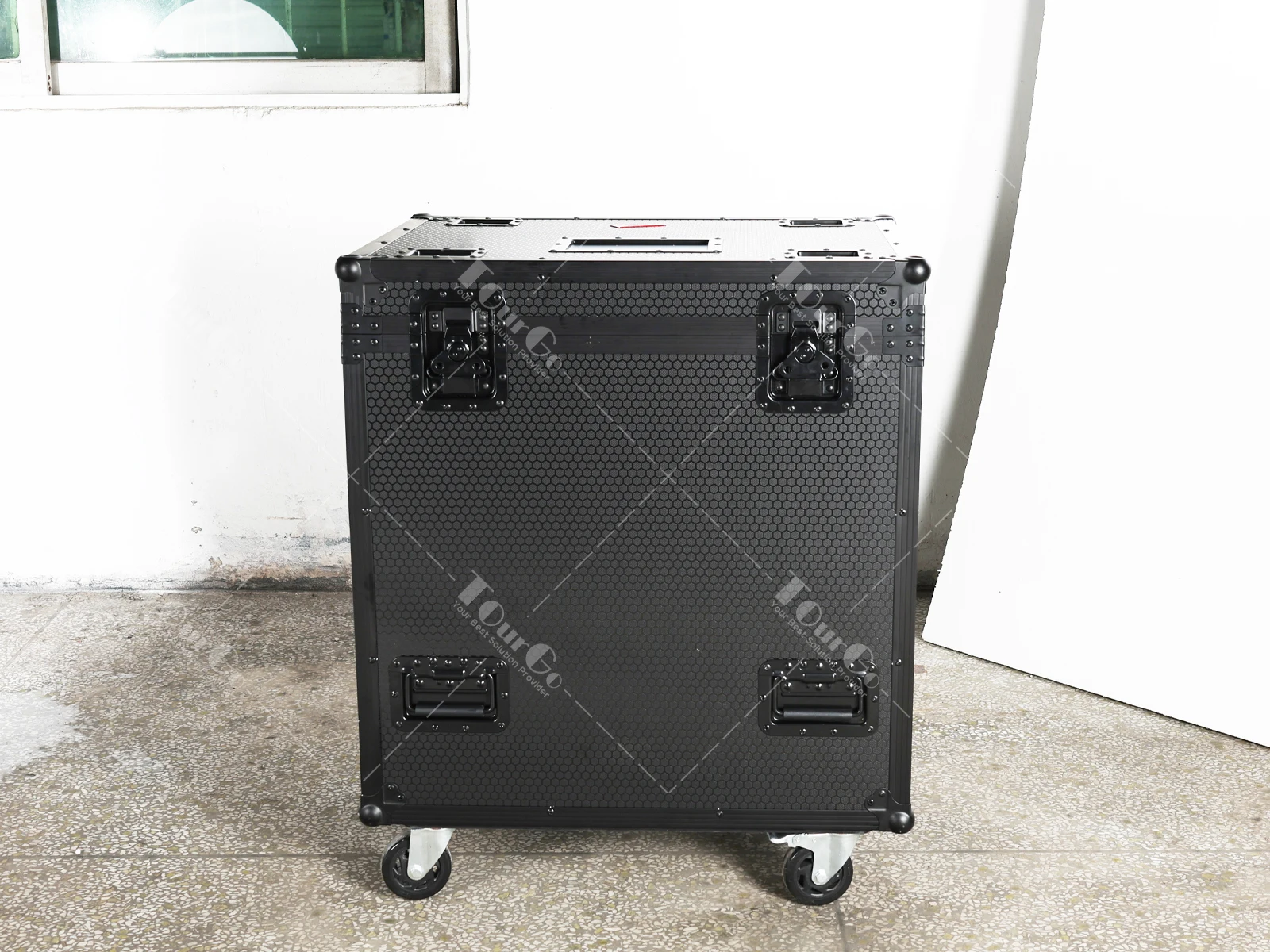 Custodie nere per cavi e camion Touring Flight Road Case con vassoio divisori