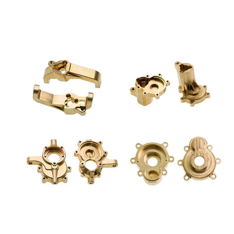 

Металлические аксессуары для модернизации радиоуправляемых моделей автомобилей, латунные передние рулевые колпачки REDCAT GEN8, крышка редуктора, противовес для передней оси.