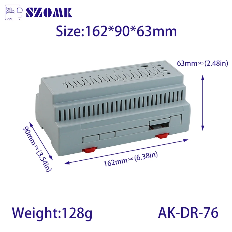 Instrument Box of Plastic 162*90*63mm Electric Energy Meter Din Rail Enclosure