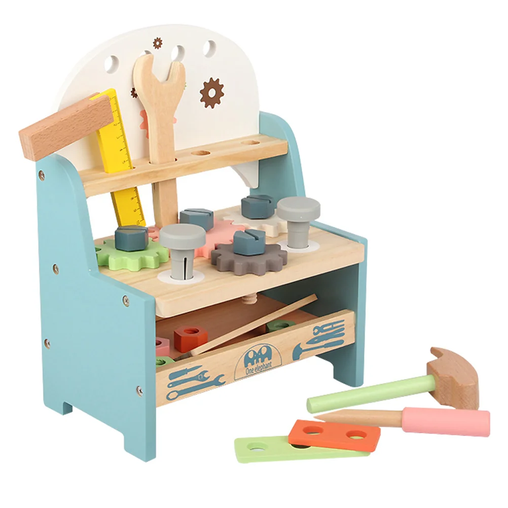 

Tool Table Toy Children's Toys Nut Screw Educational Plaything DIY Assembly Tools Models Kit Wooden Kids Toddler