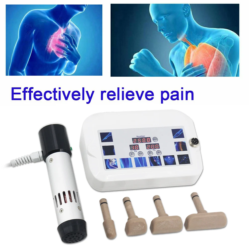 New Shockwave Therapy Machine ED Treatment Patellar Tendinitis Electric Chiropractic Corrector Gun Spine Massage Pain Relief